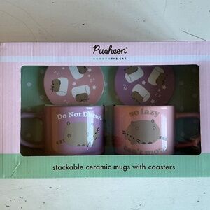NWB Pusheen Do Not Disturb & So Lazy Ceramic Mug Set 🐾